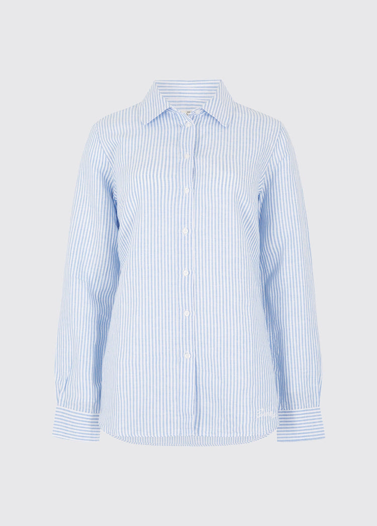 Butterfly Leinenbluse - Blue