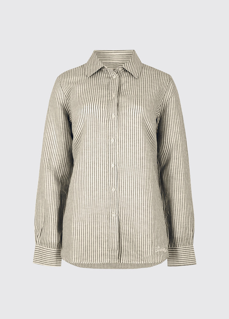 Butterfly Leinenbluse - Khaki