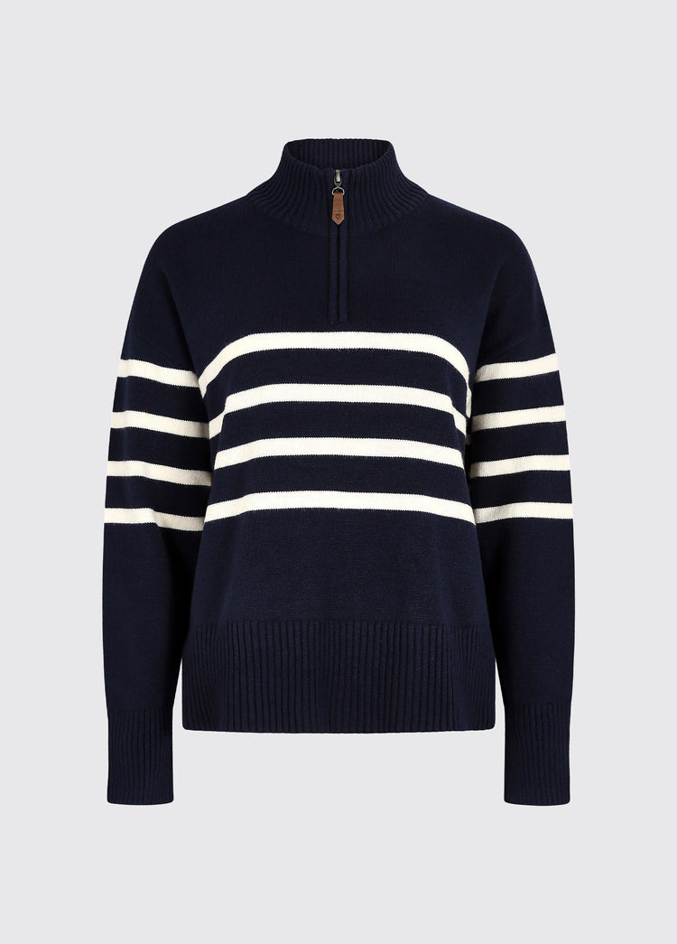 Fonthill Women’s zip neck sweater- navy