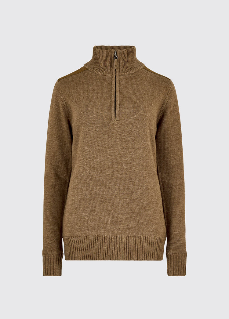 Hession Ladies' zip neck sweater - Elk