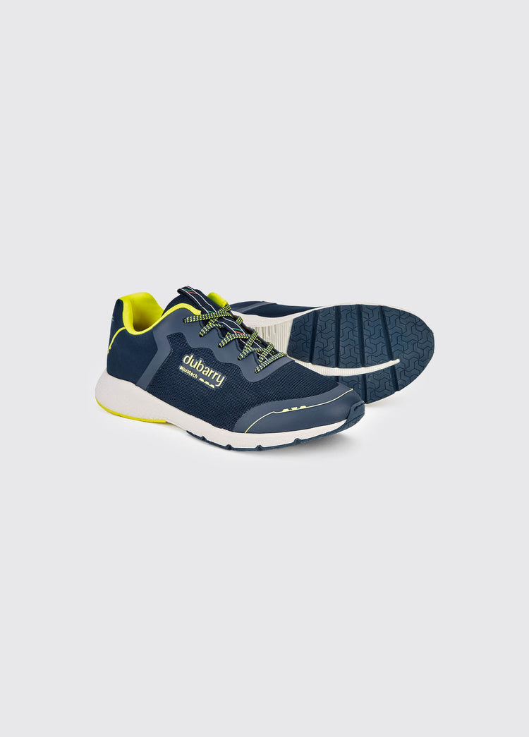 Palermo Ladies' Lightweight Sporty Sneaker - Navy/Citrus