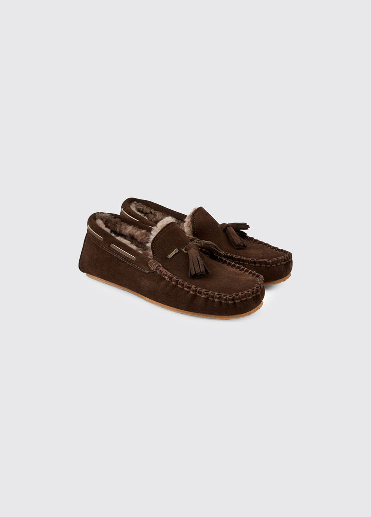 Rosslare Dames Mocassin Pantoffels - Cigar