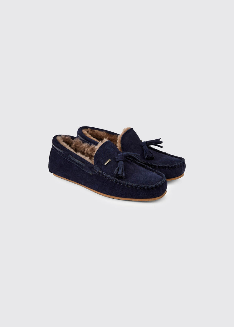 Rosslare Dames Mocassin Pantoffels - French Navy