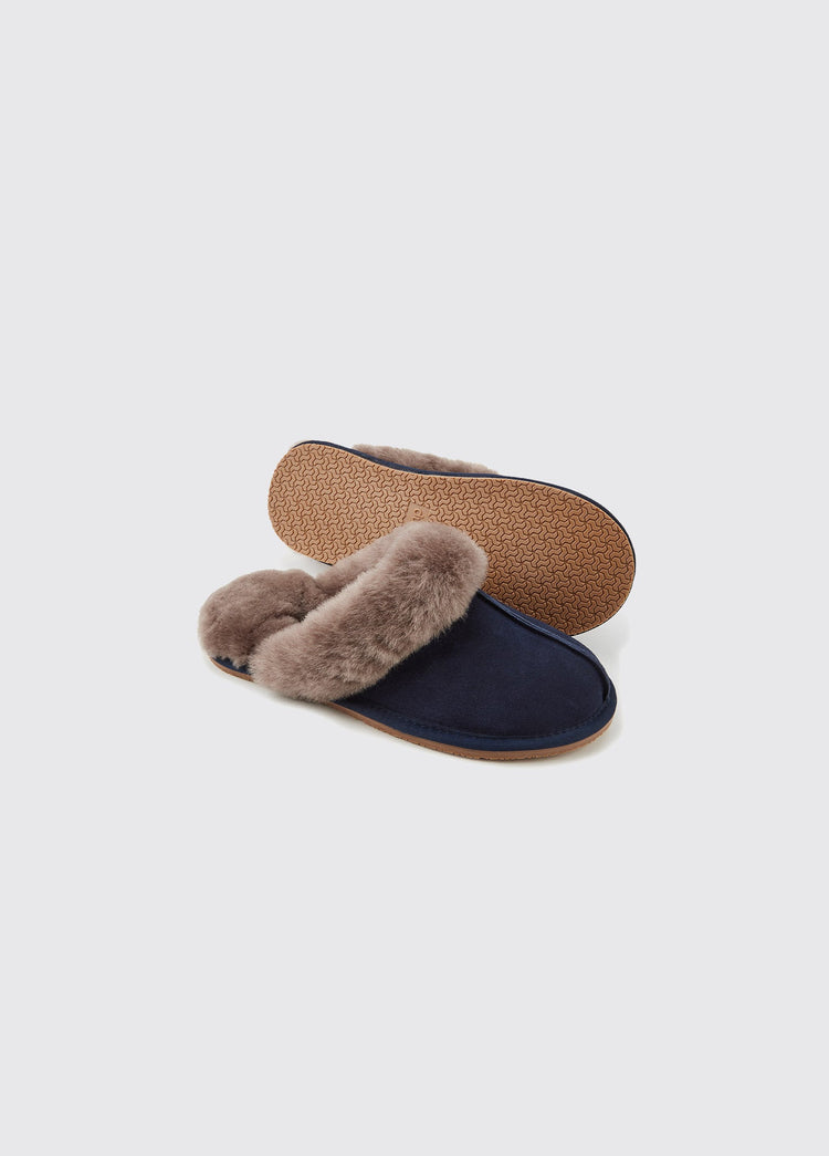 Rockmill Dames Suède Pantoffels - French Navy