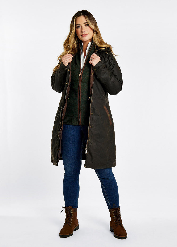 Manteau en coton ciré Redington - Verdigris