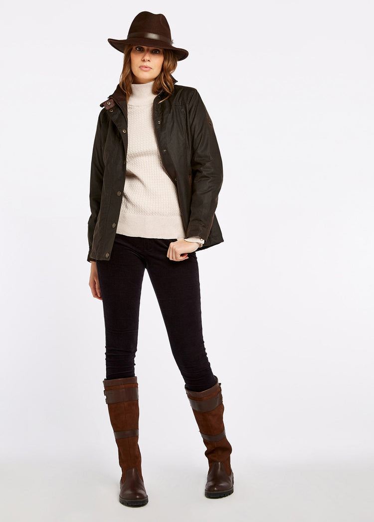 Veste en coton ciré Mountrath - Olive