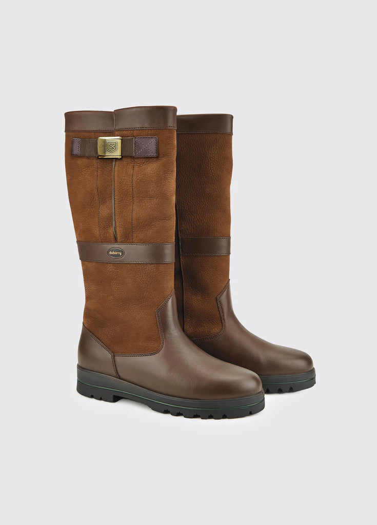 Duncannon Waterproof Breathable Leather with Adjustable Buckle in Brown on a Studio Background.