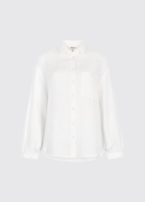 Silvergrass Ladies' relaxed linen shirt - white